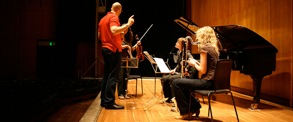 Rehearsing with <a href='http://www.radiusmusic.org'>Radius</a> at the Purcell Room.<br>Photo credit: Arne Muus