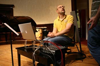 Setting up before my Wigmore Hall laptopist debut!<br/>Photo credit: Paul Newland